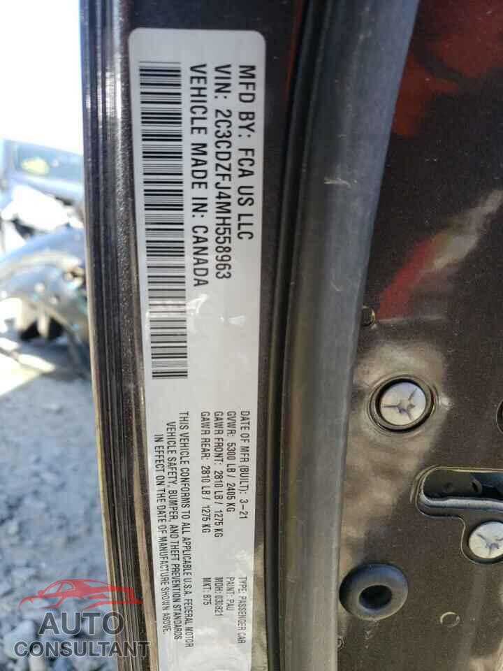 DODGE CHALLENGER 2021 - 2C3CDZFJ4MH558963