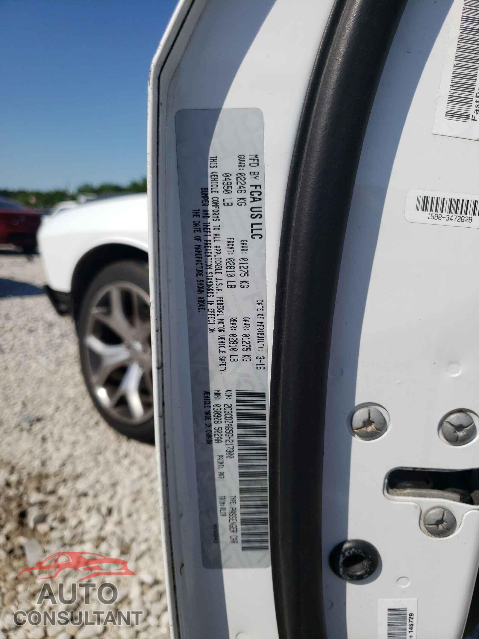 DODGE CHALLENGER 2016 - 2C3CDZAG5GH217300