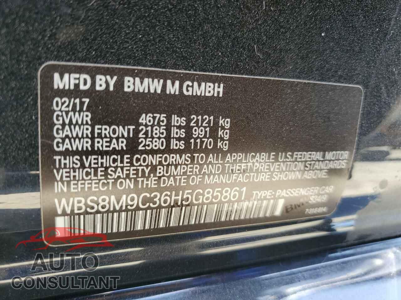BMW M3 2017 - WBS8M9C36H5G85861