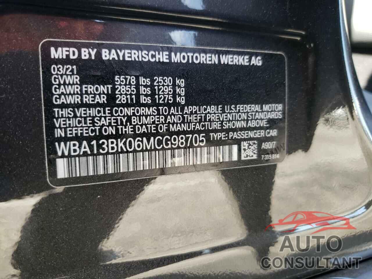 BMW M5 2021 - WBA13BK06MCG98705