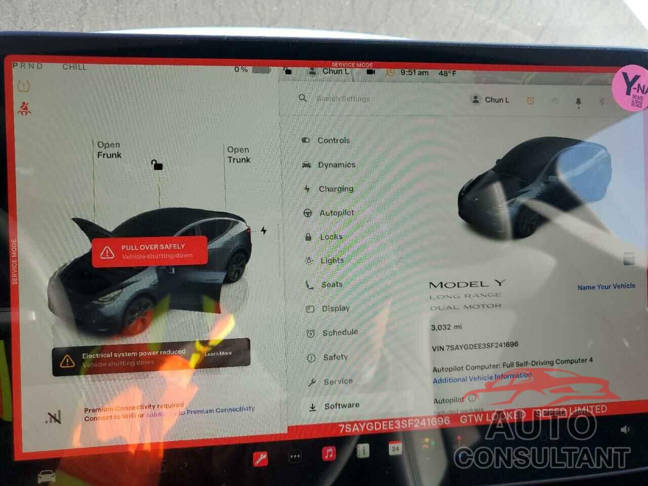 TESLA MODEL Y 2025 - 7SAYGDEE3SF241696