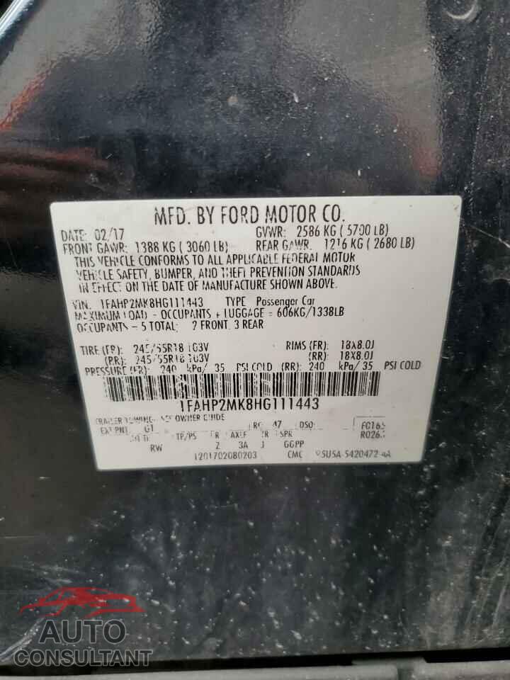 FORD TAURUS 2017 - 1FAHP2MK8HG111443