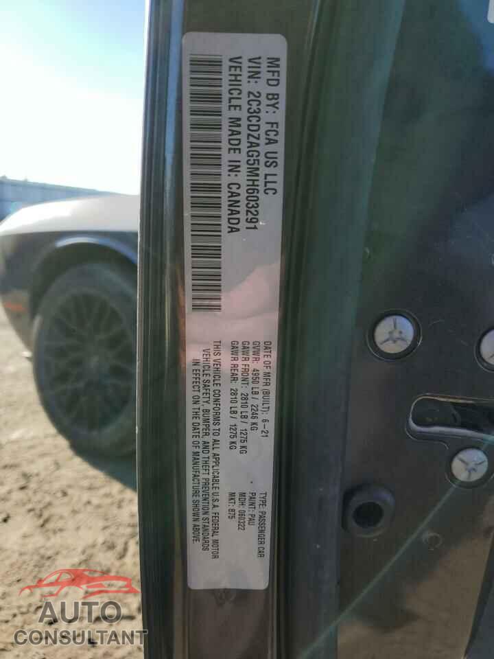 DODGE CHALLENGER 2021 - 2C3CDZAG5MH603291