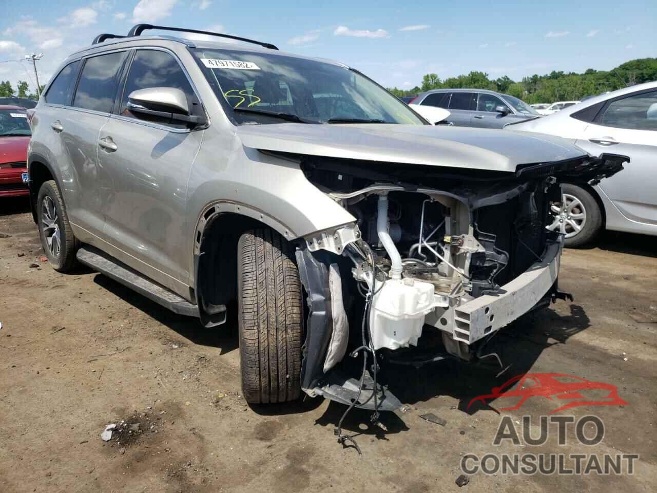 TOYOTA HIGHLANDER 2016 - 5TDJKRFH7GS346134
