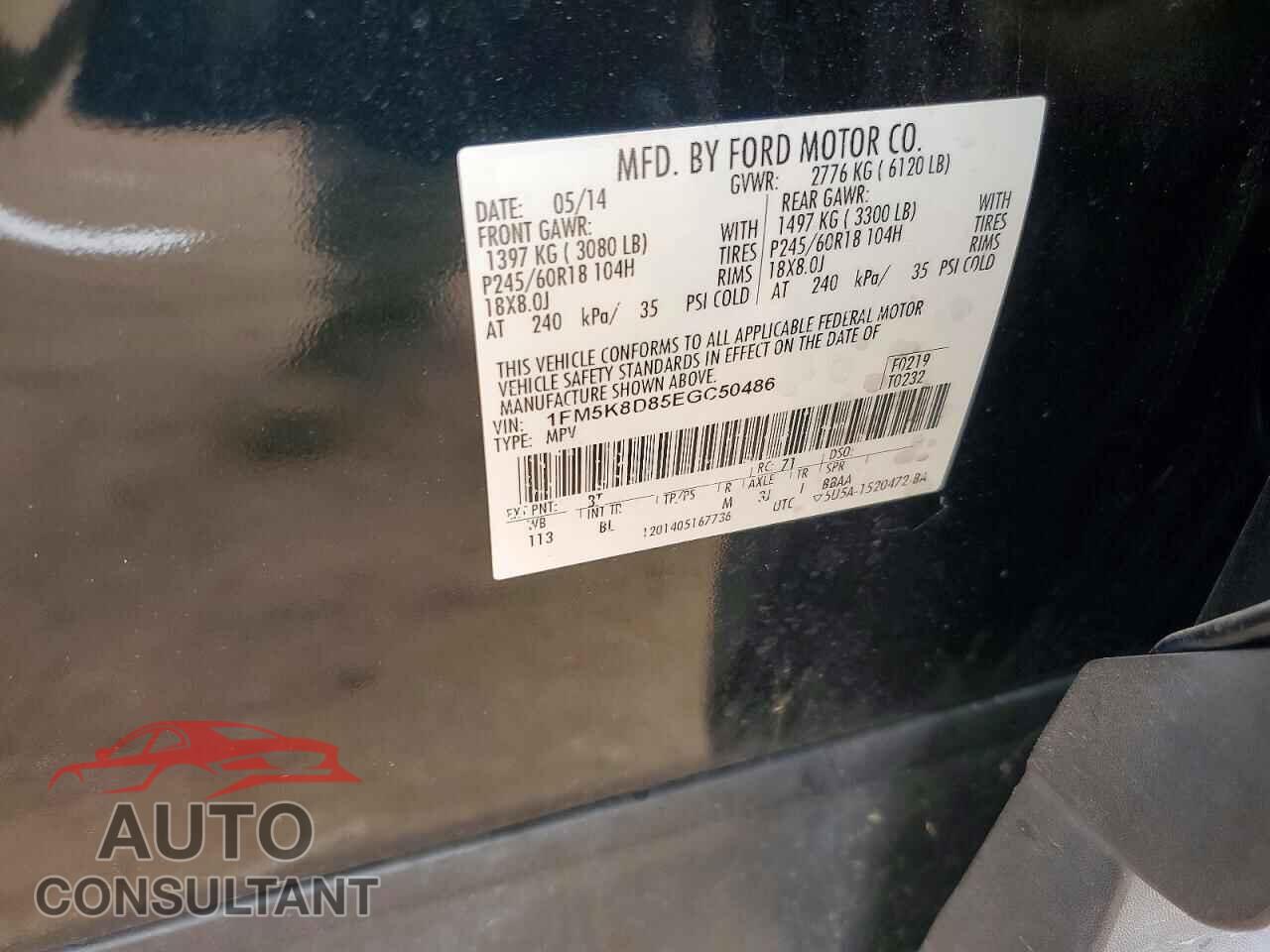 FORD EXPLORER 2014 - 1FM5K8D85EGC50486