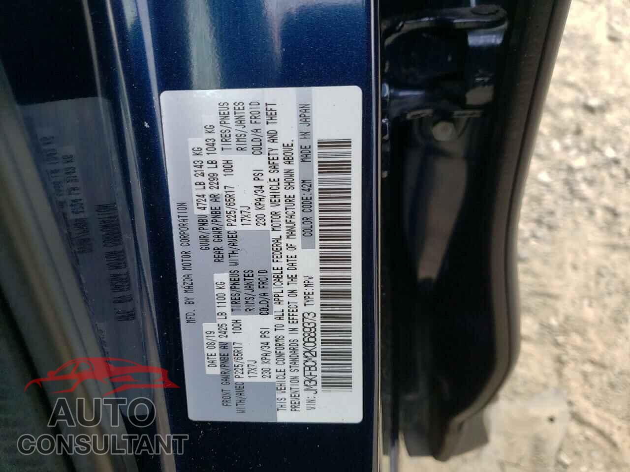 MAZDA CX-5 2019 - JM3KFBCM2K0689373