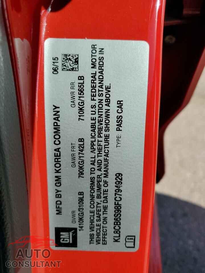 CHEVROLET SPARK 2015 - KL8CB6S98FC794929