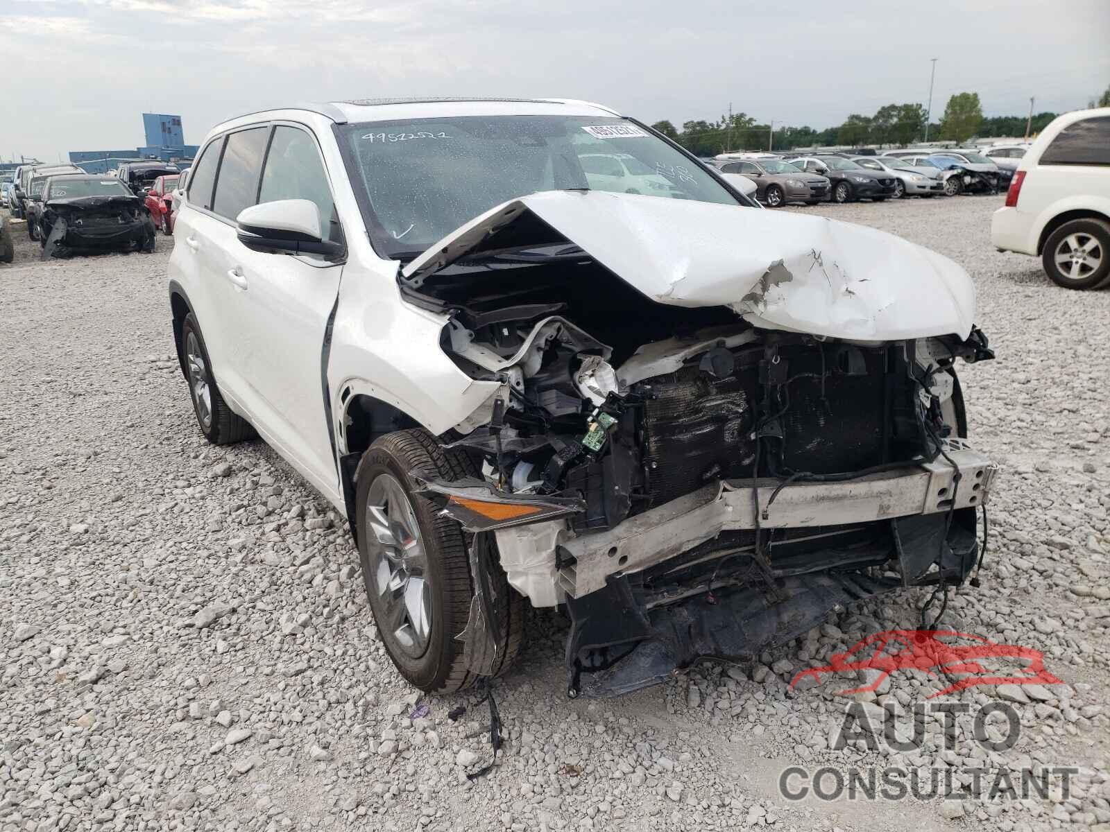 TOYOTA HIGHLANDER 2017 - 5TDDZRFH5HS480621