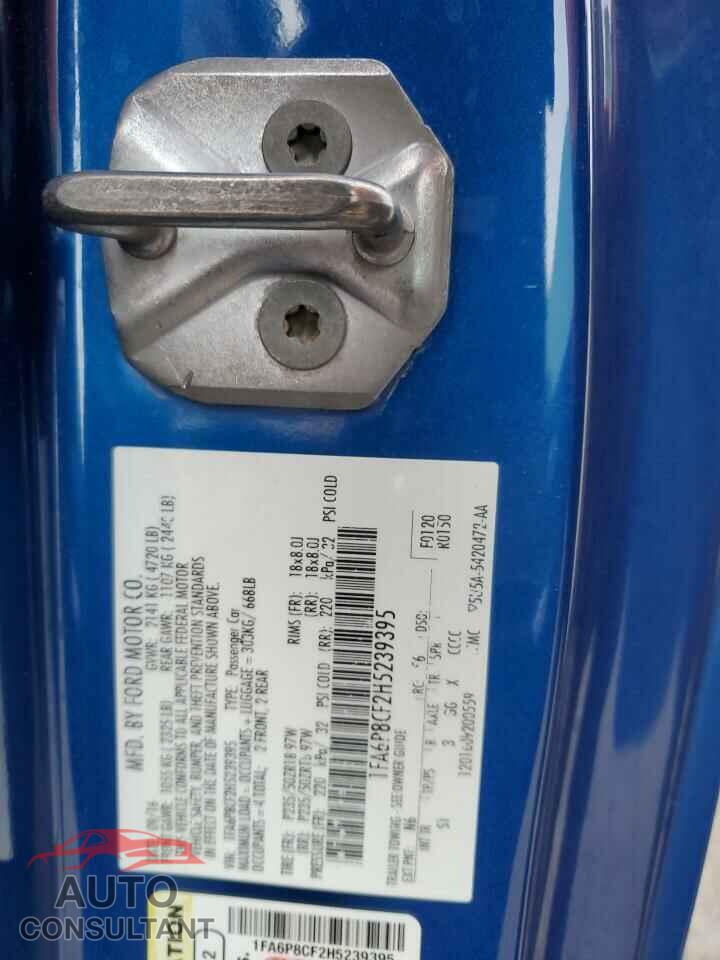 FORD MUSTANG 2017 - 1FA6P8CF2H5239395