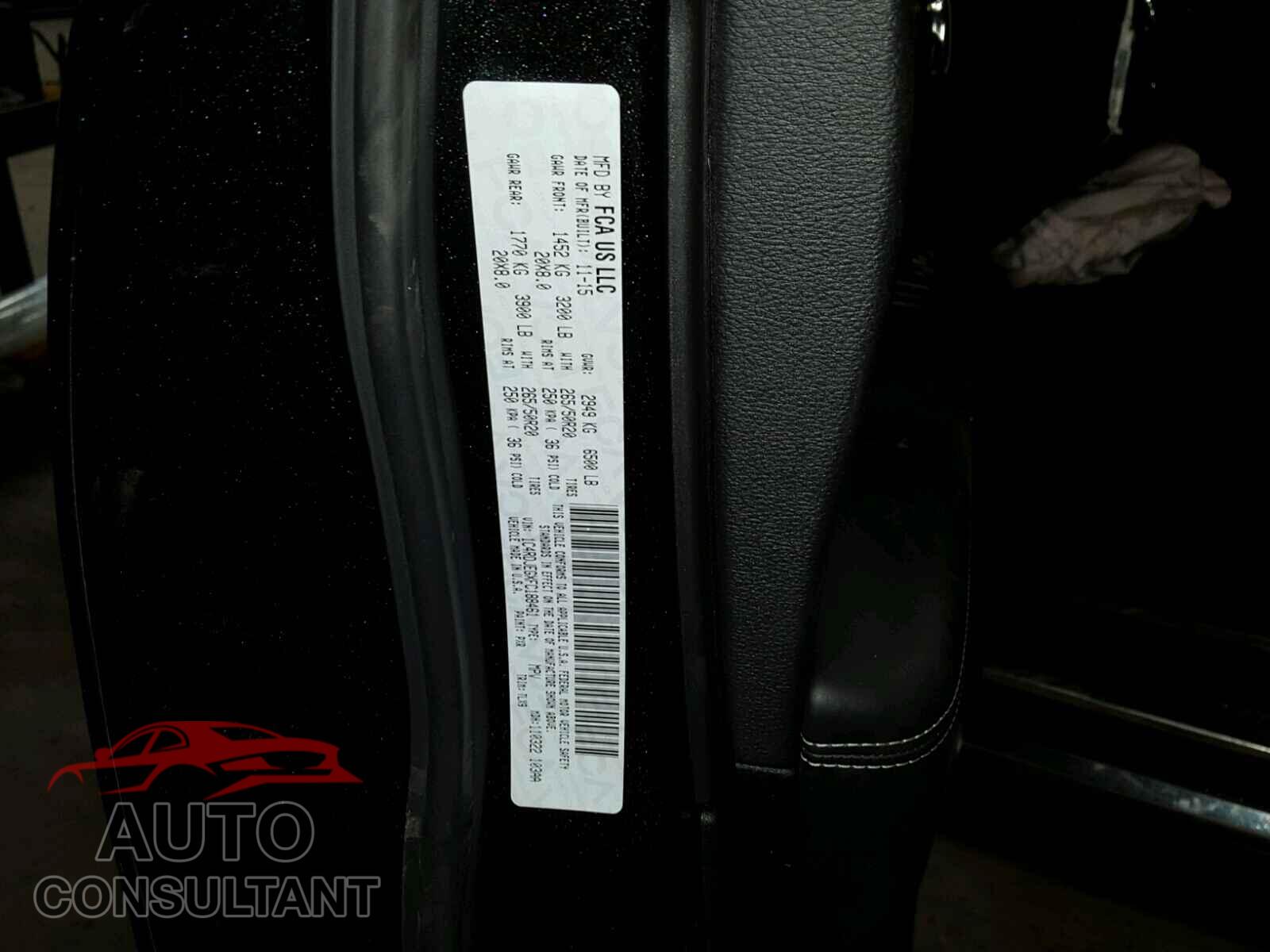 DODGE DURANGO 2015 - 1C4RDJEGXFC188461