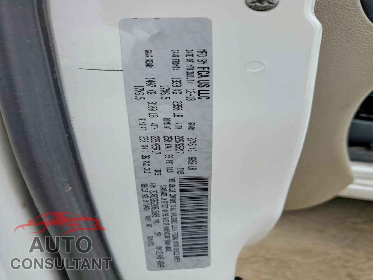 DODGE GRAND CARAVAN 2019 - 2C4RDGBG2KR615009