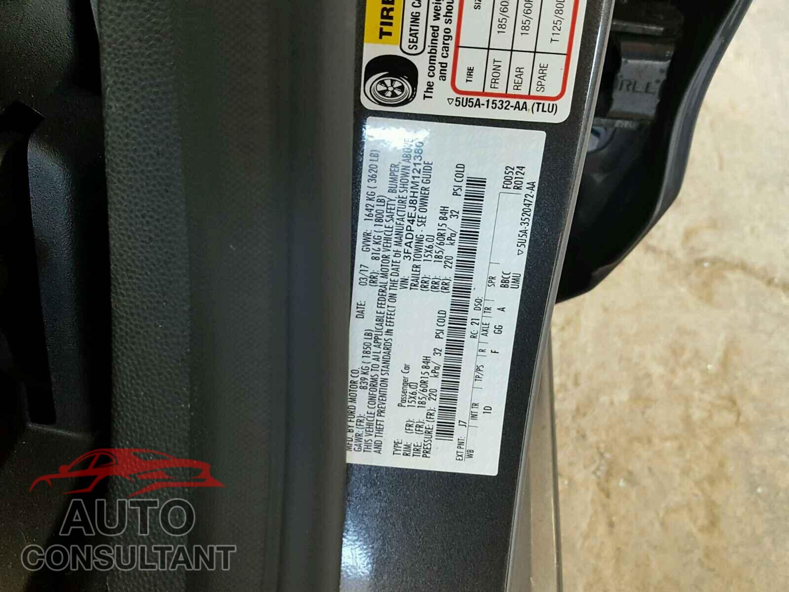 FORD FIESTA SE 2017 - 3FADP4EJ8HM121380