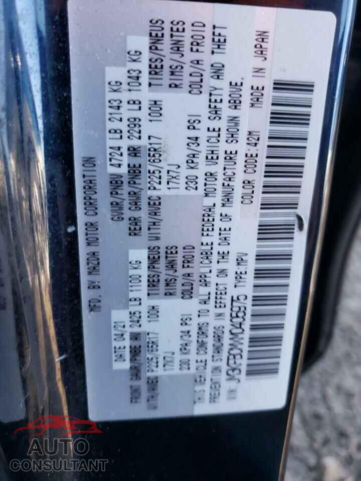 MAZDA CX-5 2021 - JM3KFBCMXM0405975
