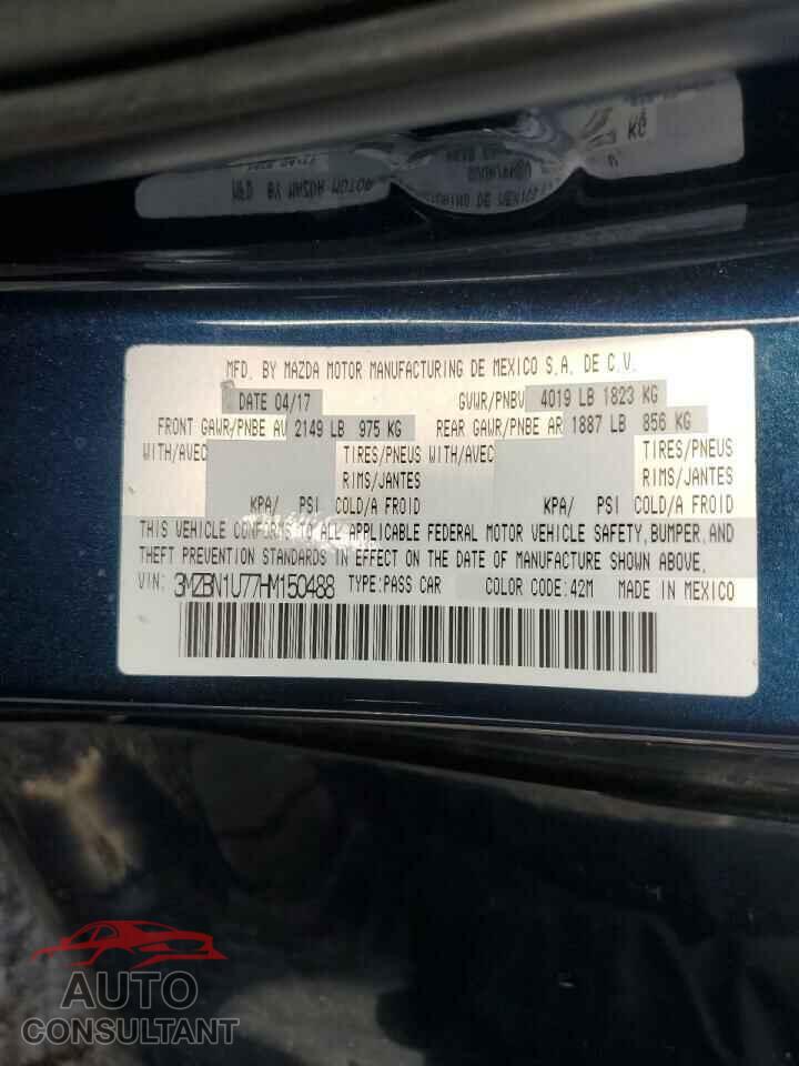 MAZDA 3 2017 - 3MZBN1U77HM150488