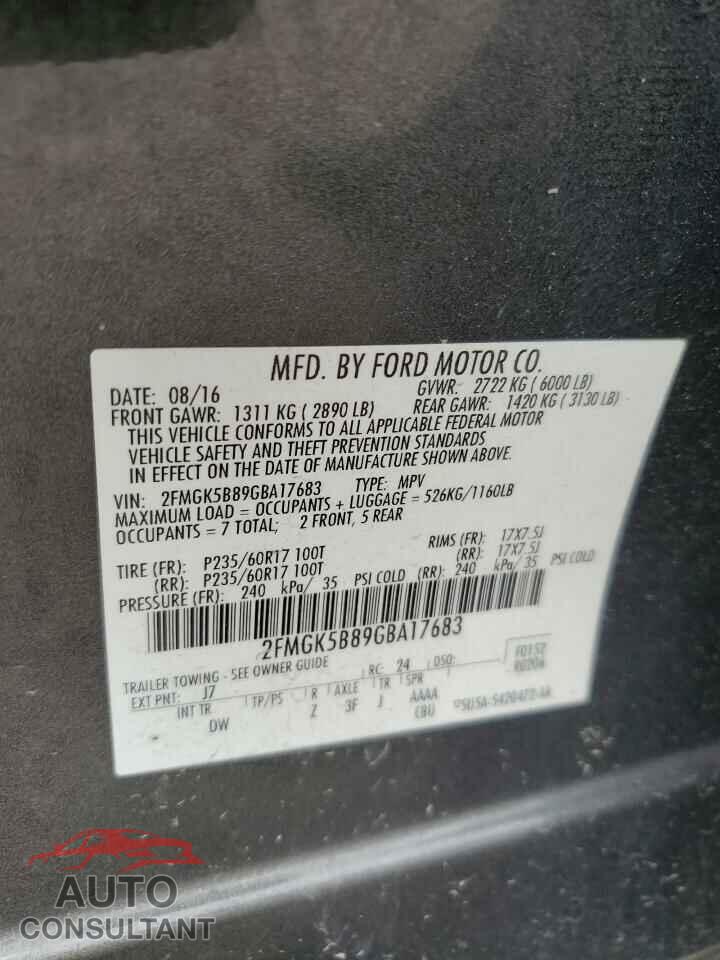 FORD FLEX 2016 - 2FMGK5B89GBA17683