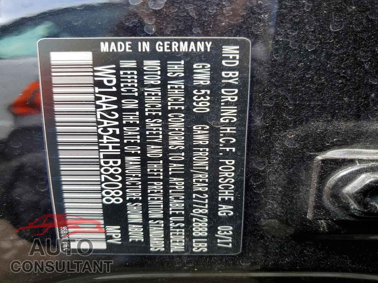 PORSCHE MACAN 2017 - WP1AA2A54HLB82088