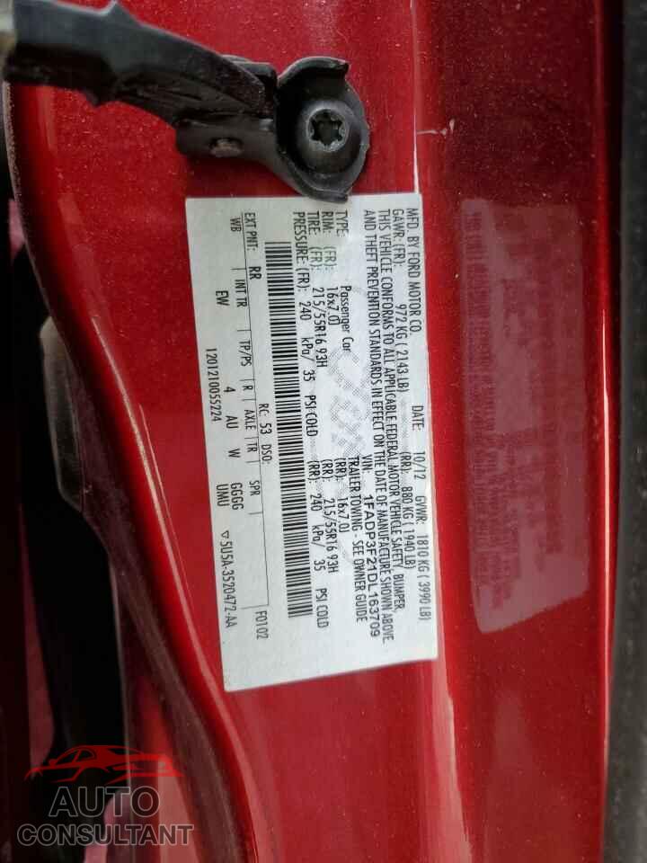 FORD FOCUS 2013 - 1FADP3F21DL163709