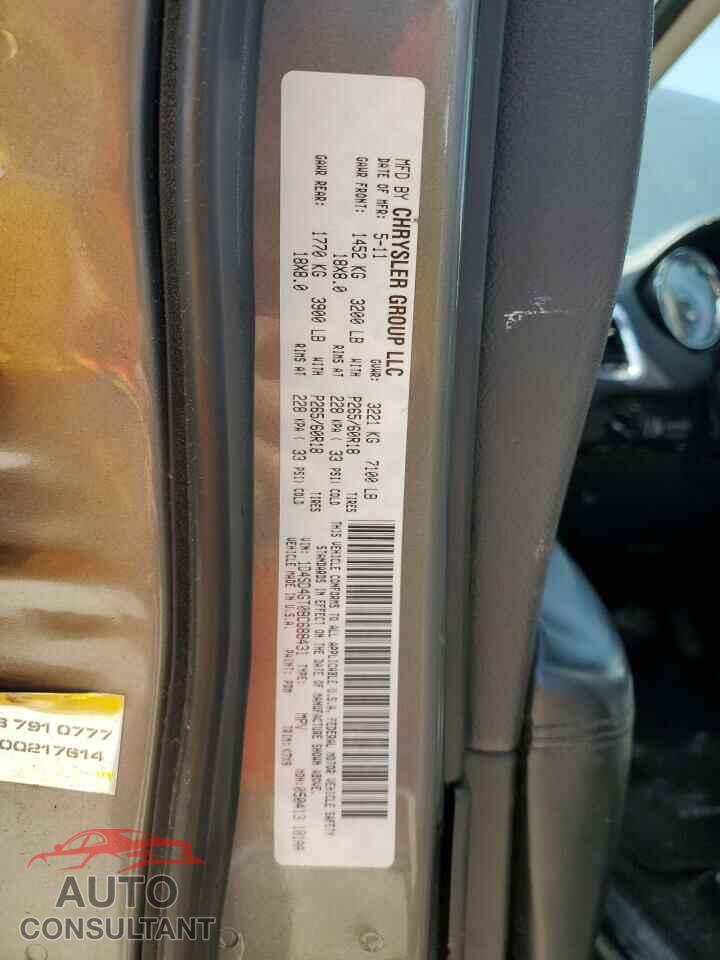 DODGE DURANGO 2011 - 1D4SD4GT0BC688431