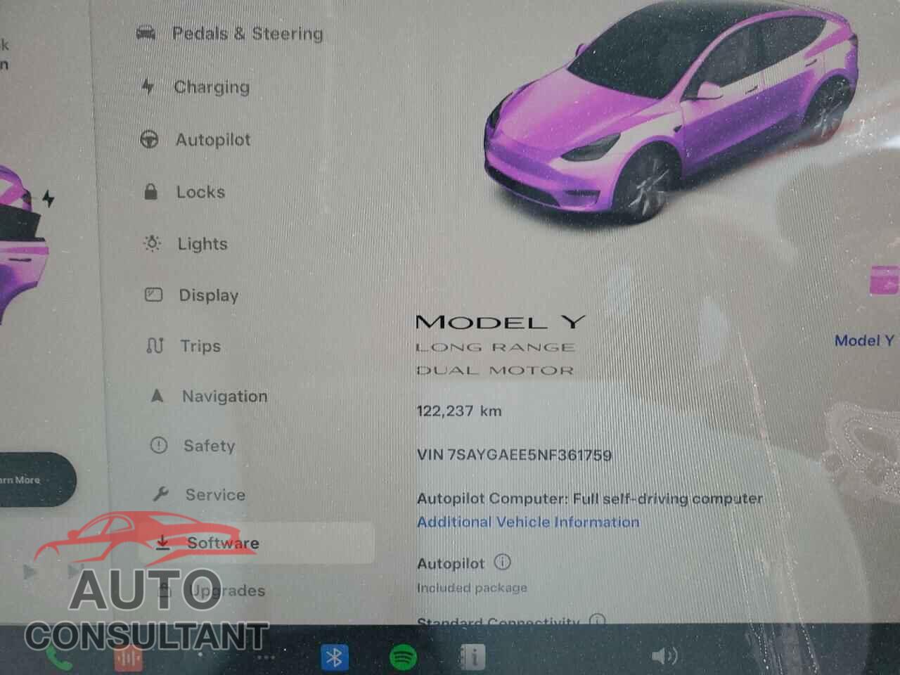 TESLA MODEL Y 2022 - 7SAYGAEE5NF361759