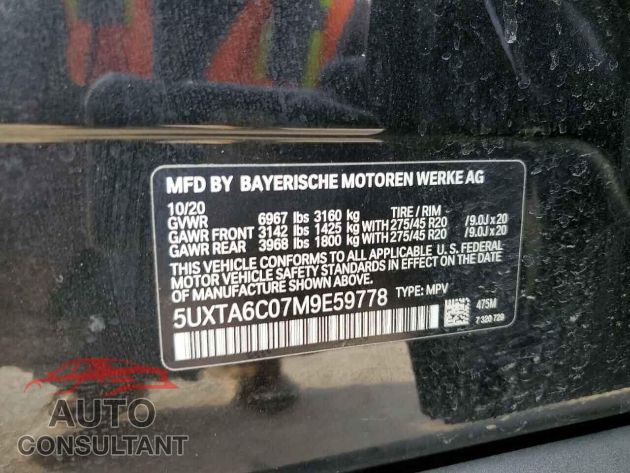 BMW X5 2021 - 5UXTA6C07M9E59778