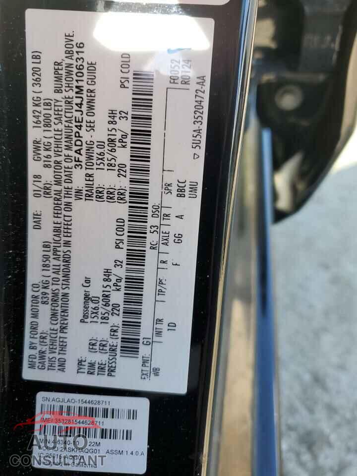 FORD FIESTA 2018 - 3FADP4EJ4JM106316