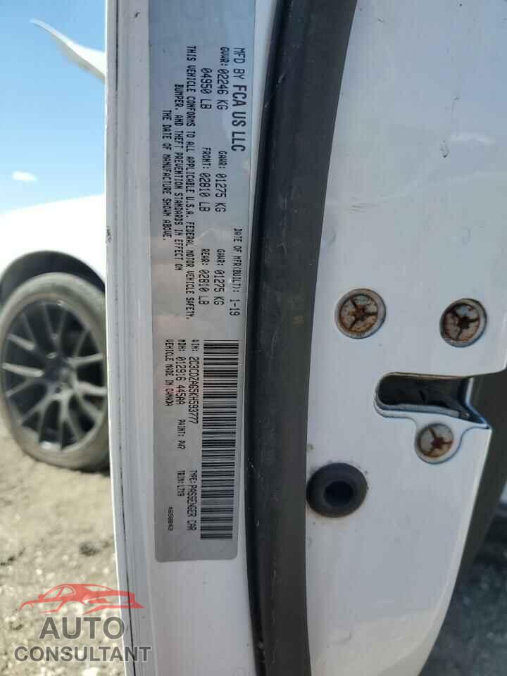 DODGE CHALLENGER 2019 - 2C3CDZAG5KH593777