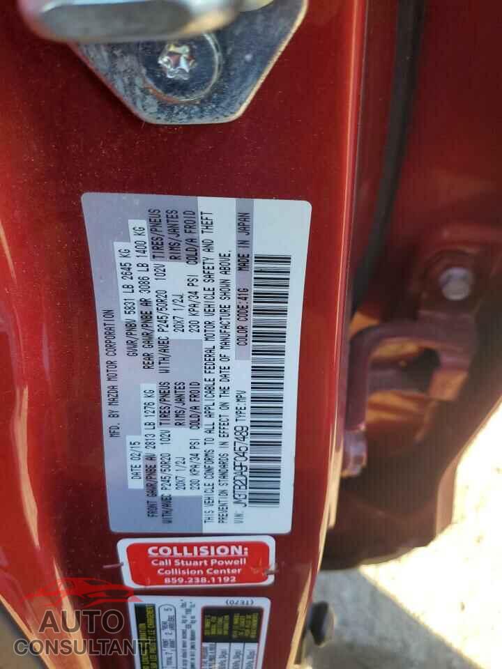 MAZDA CX-9 2015 - JM3TB2DA9F0457489