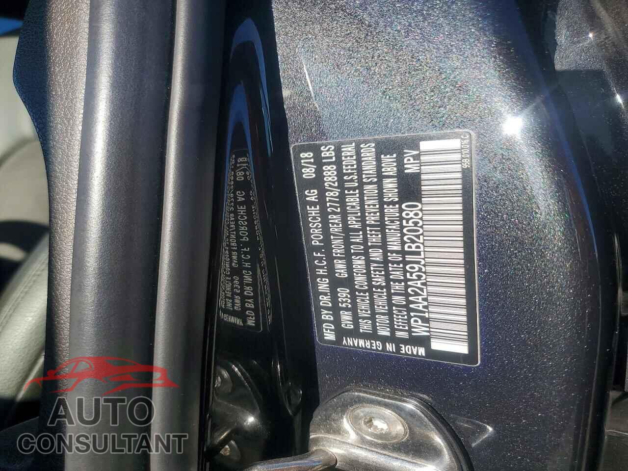 PORSCHE MACAN 2018 - WP1AA2A59JLB20580