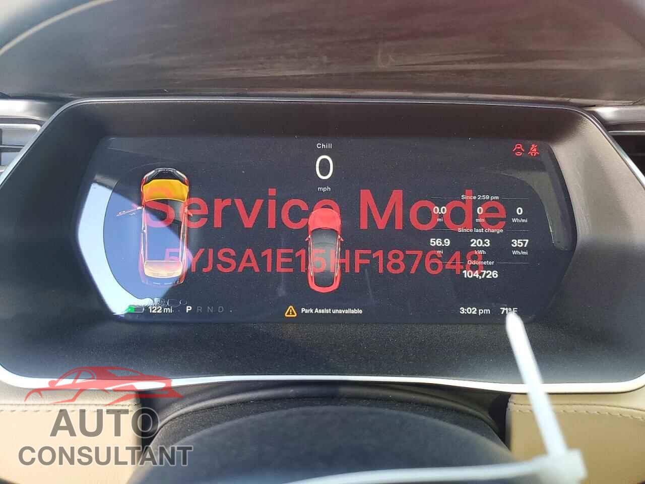 TESLA MODEL S 2017 - 5YJSA1E15HF187648