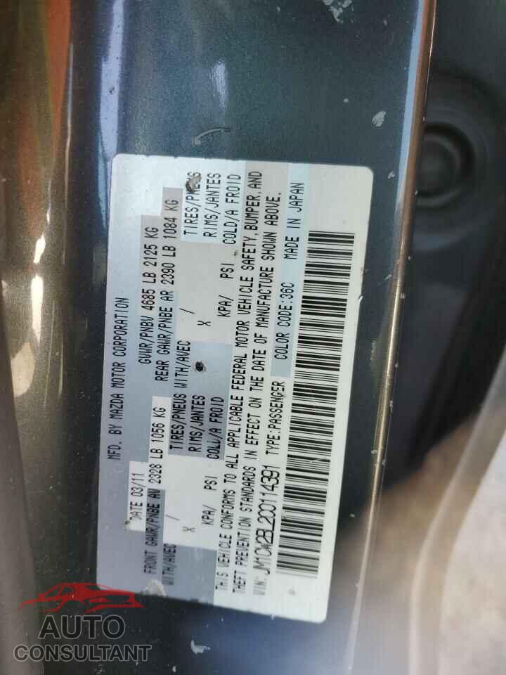 MAZDA 5 2012 - JM1CW2BL2C0114391