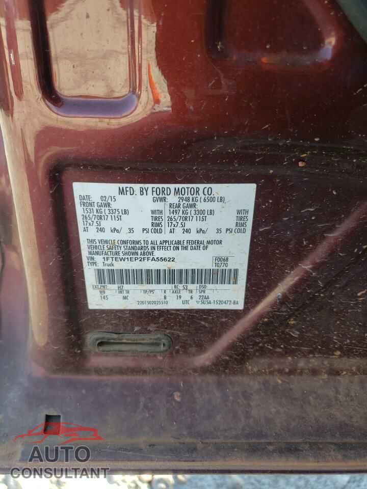 FORD F-150 2015 - 1FTEW1EP2FFA55622