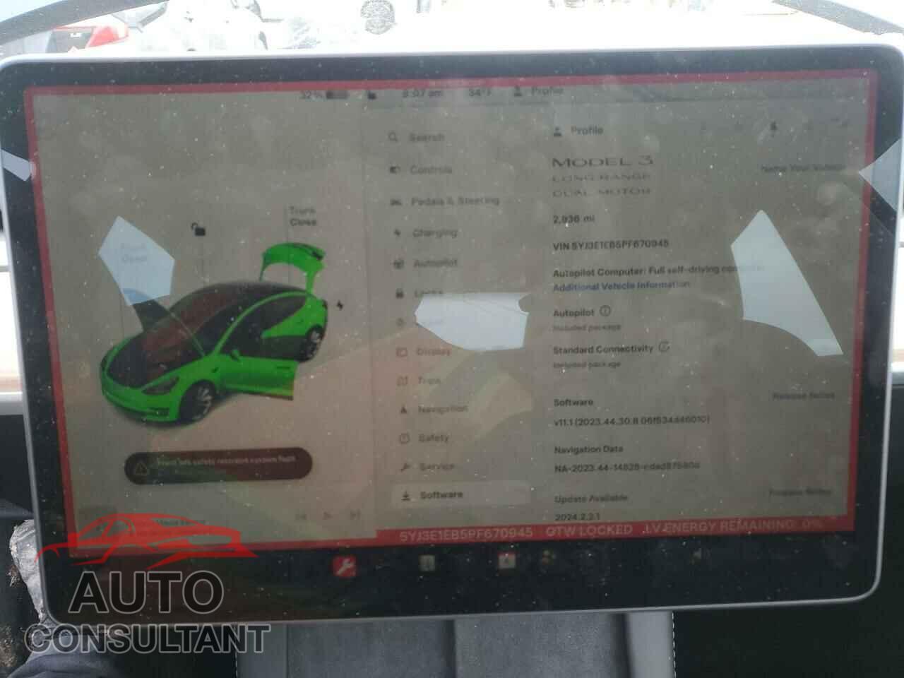 TESLA MODEL 3 2023 - 5YJ3E1EB5PF670945