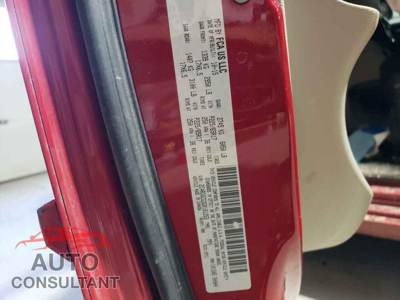 DODGE CARAVAN 2016 - 2C4RDGCG3GR181253