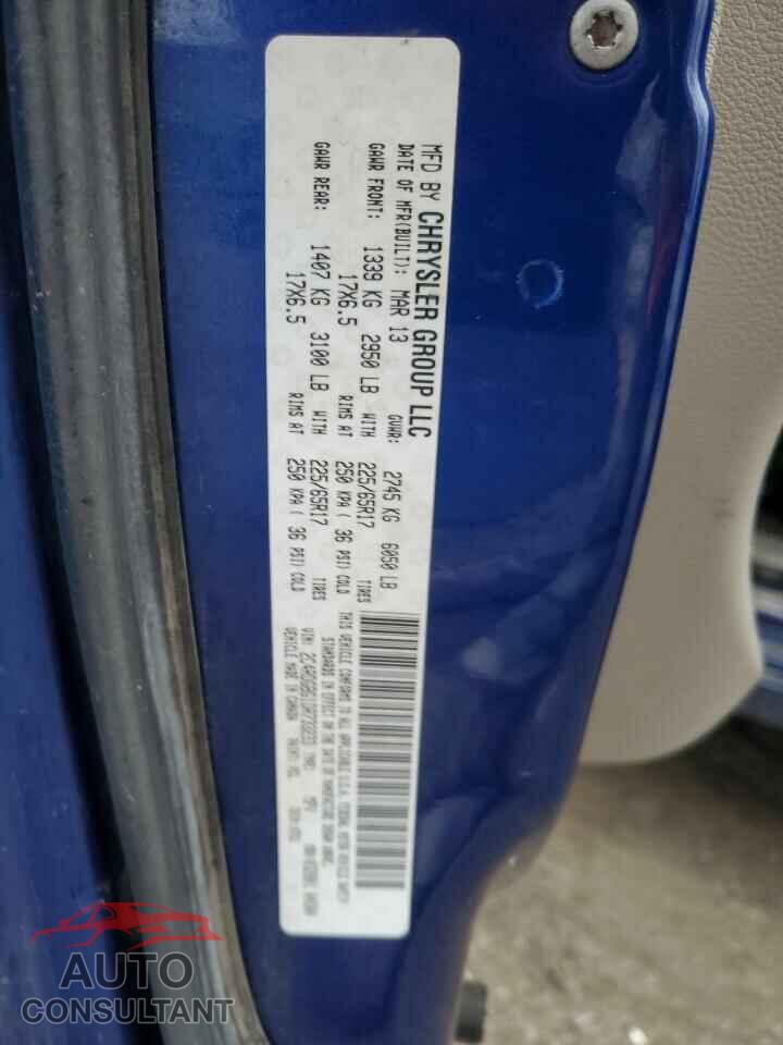 DODGE CARAVAN 2013 - 2C4RDGBG1DR733233