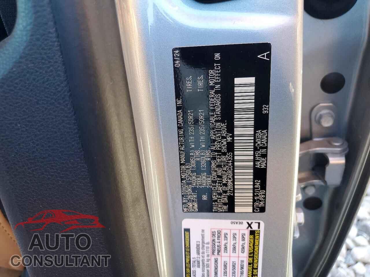 LEXUS UNKNOWN 2024 - 2T2BBMCA6RC044355