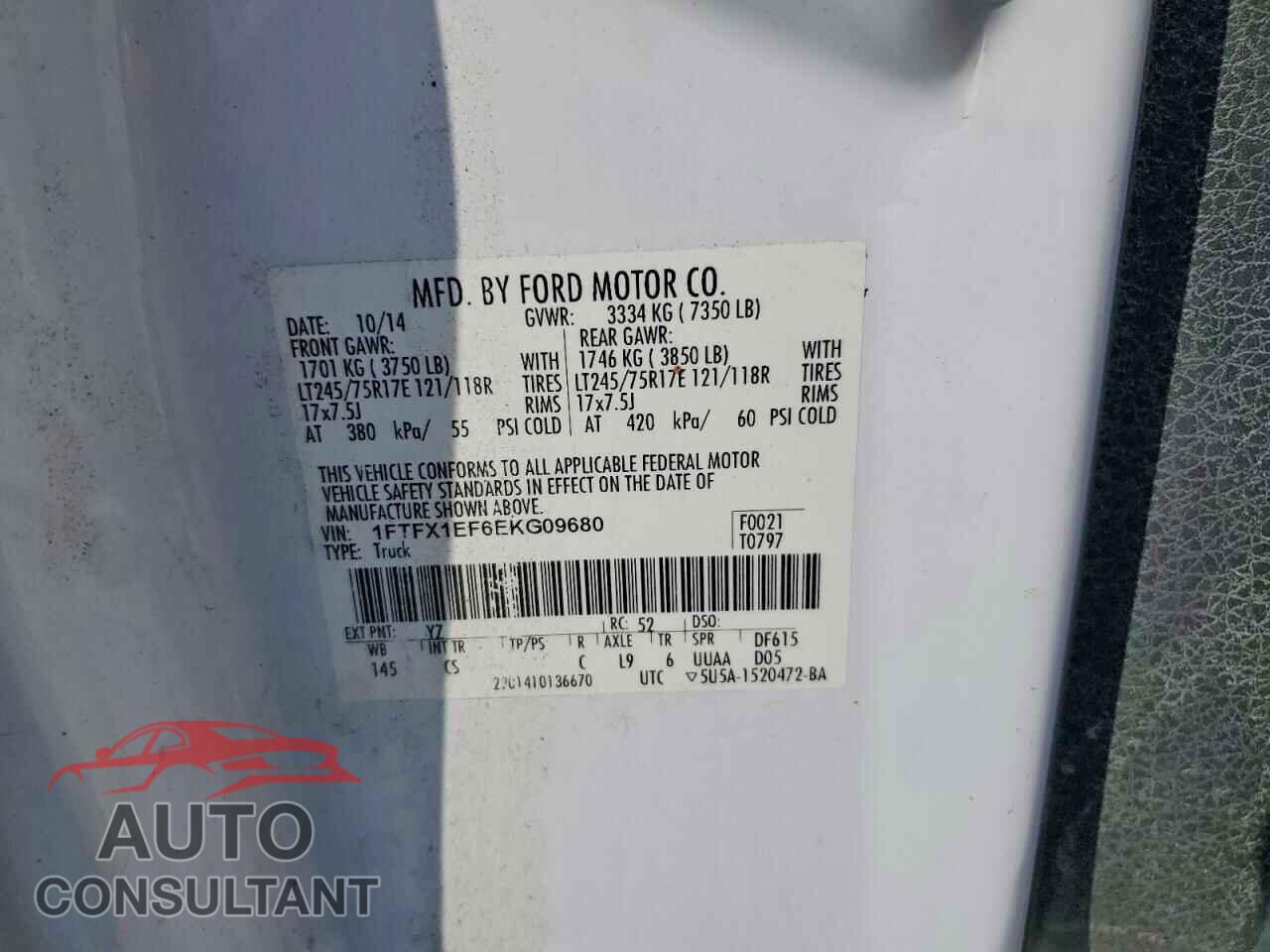 FORD F150 2014 - 1FTFX1EF6EKG09680