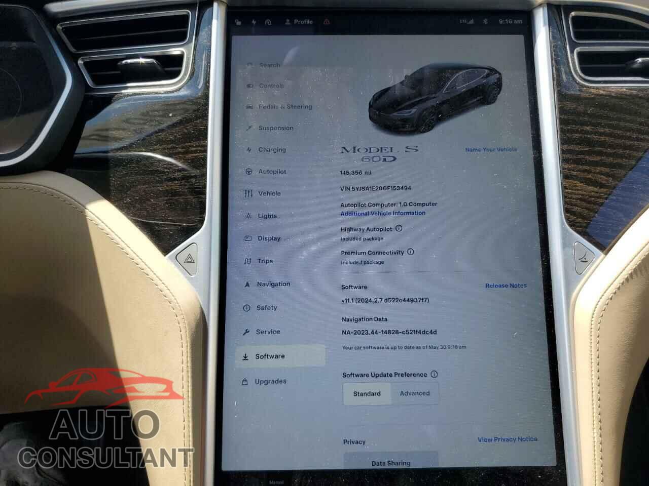 TESLA MODEL S 2016 - 5YJSA1E20GF153494