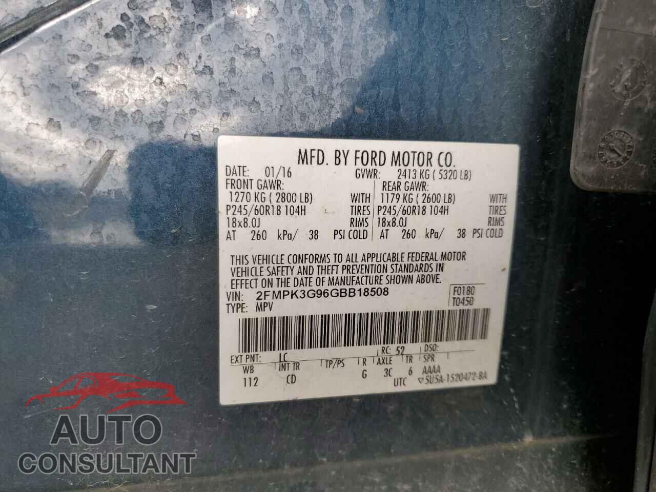 FORD EDGE 2016 - 2FMPK3G96GBB18508