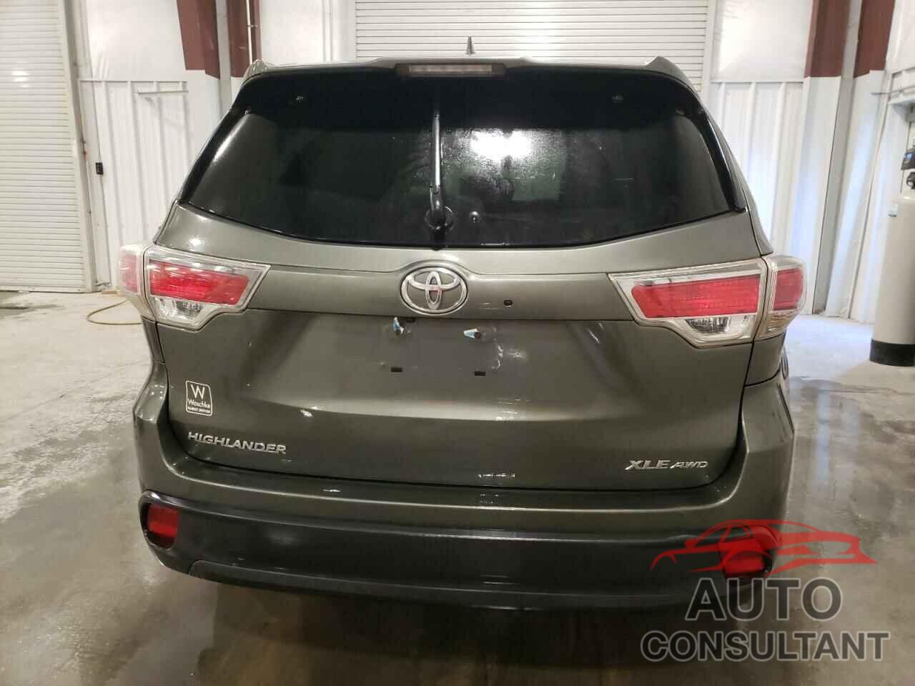 TOYOTA HIGHLANDER 2016 - 5TDJKRFH6GS273001