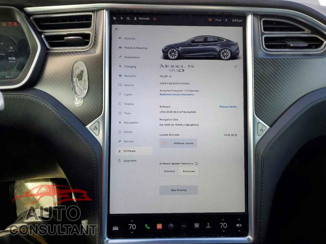 TESLA MODEL S 2016 - 5YJSA1E21GF130063