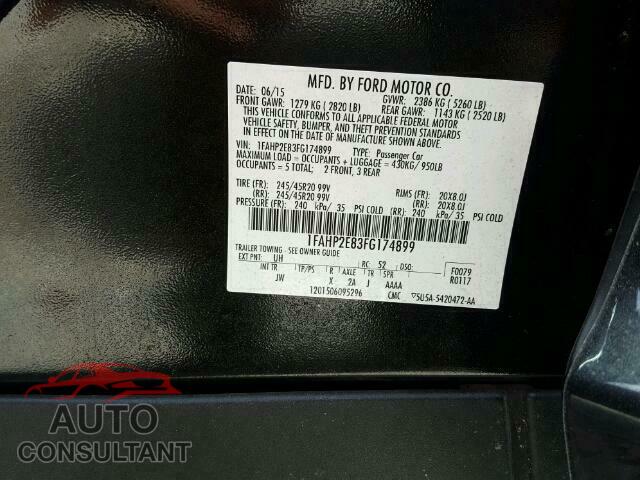 FORD TAURUS 2015 - 1FAHP2E83FG174899