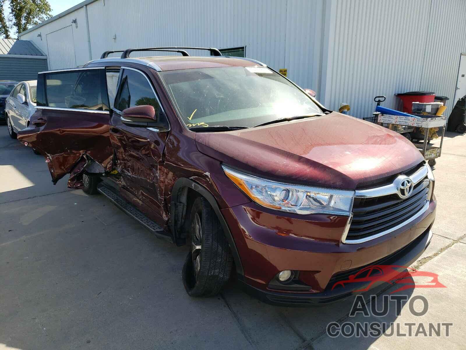 TOYOTA HIGHLANDER 2016 - 5TDJKRFH4GS351811