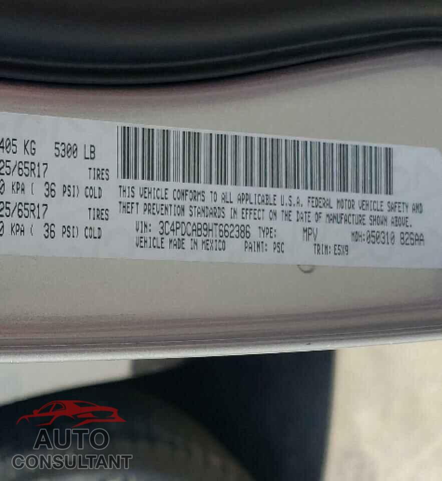 DODGE JOURNEY 2017 - 3C4PDCAB9HT662386