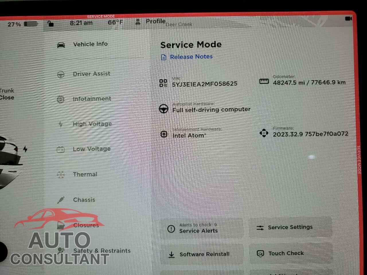 TESLA MODEL 3 2021 - 5YJ3E1EA2MF058625