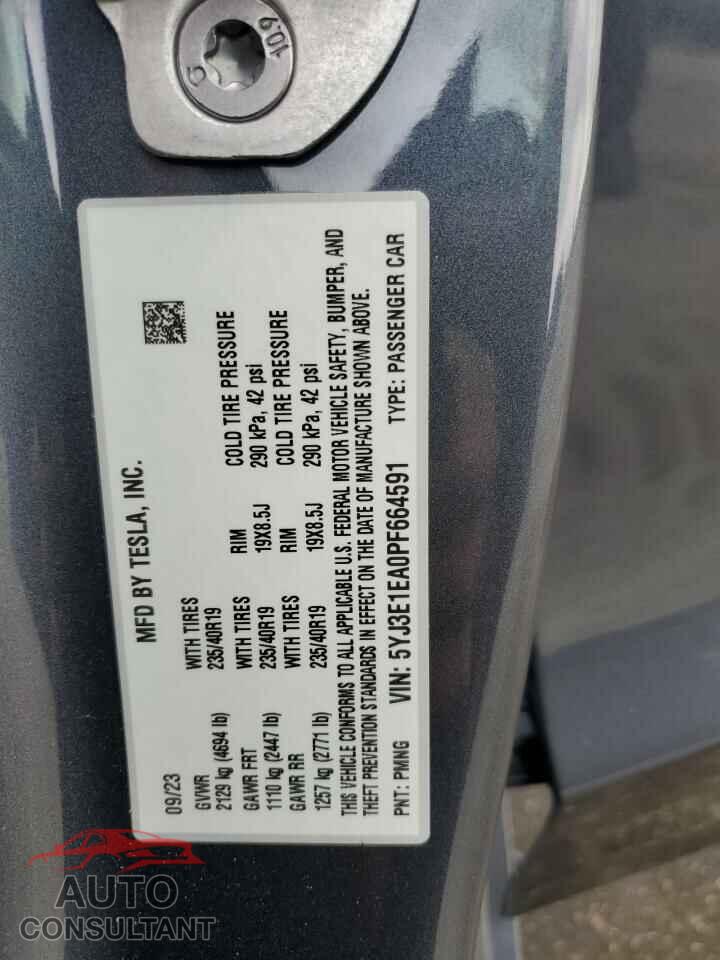 TESLA MODEL 3 2023 - 5YJ3E1EA0PF664591