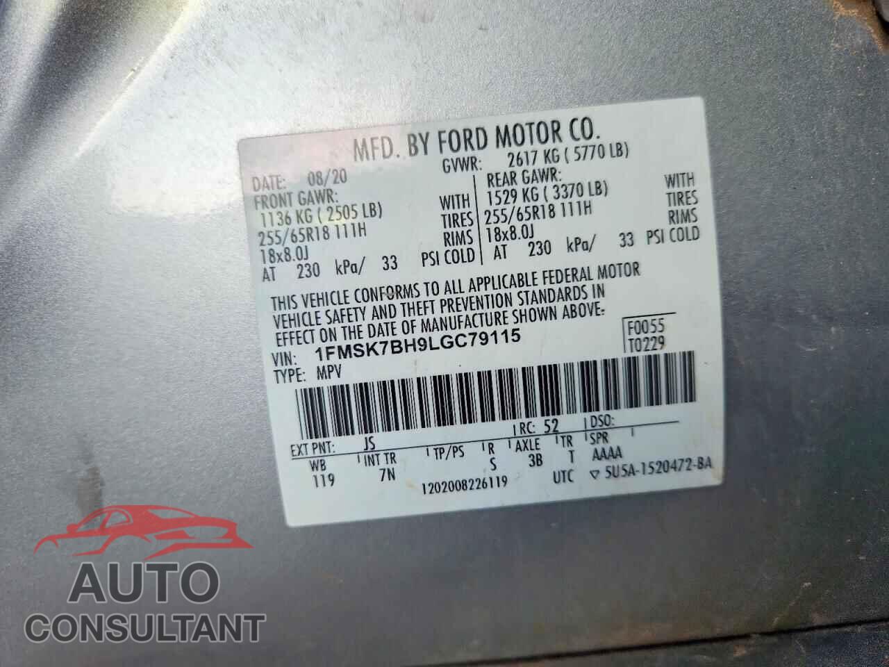 FORD EXPLORER 2020 - 1FMSK7BH9LGC79115