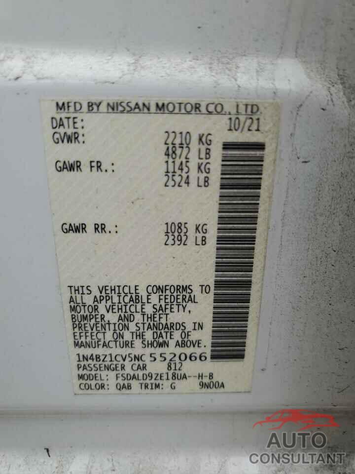 NISSAN LEAF 2022 - 1N4BZ1CV5NC552066