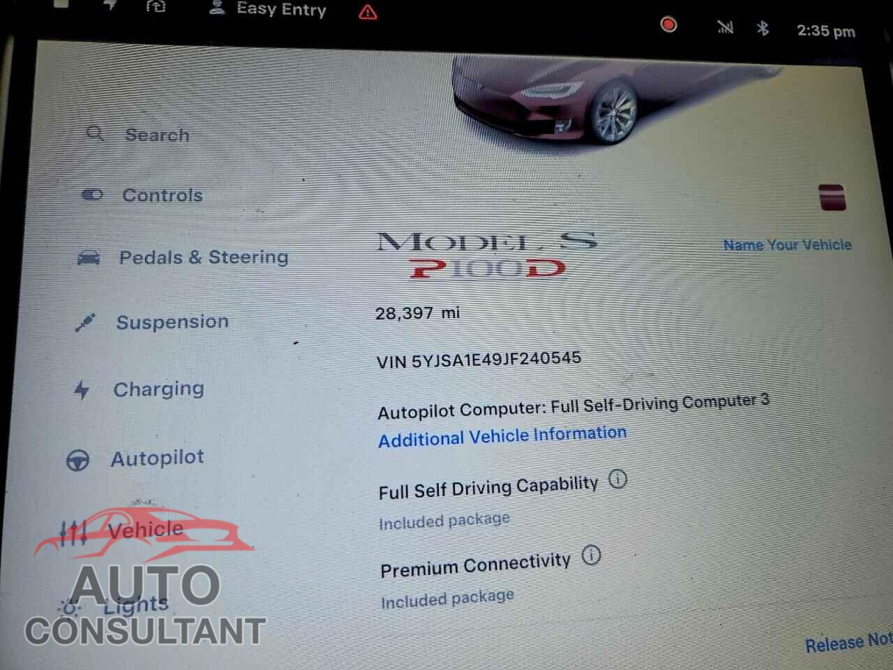 TESLA MODEL S 2018 - 5YJSA1E49JF240545