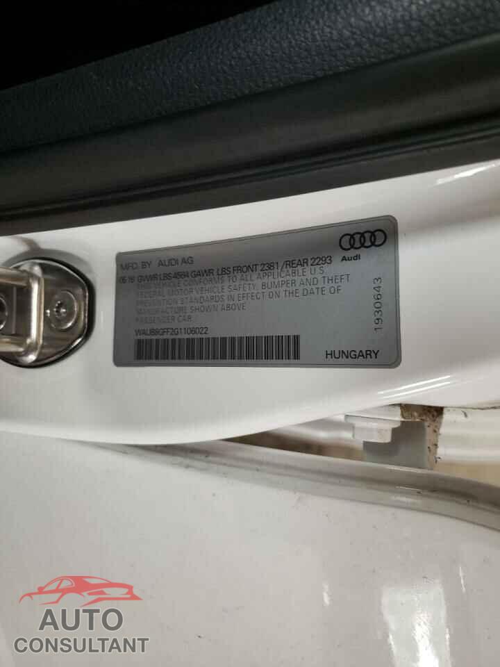AUDI A3 2016 - WAUB8GFF2G1106022