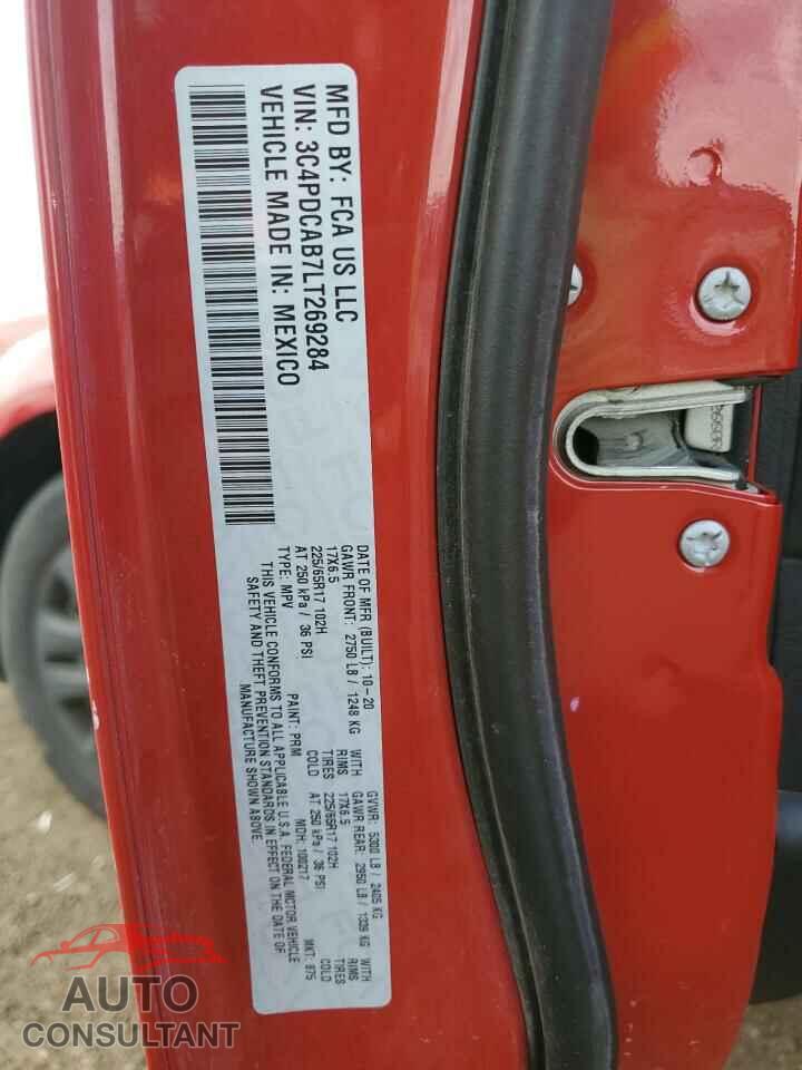 DODGE JOURNEY 2020 - 3C4PDCAB7LT269284
